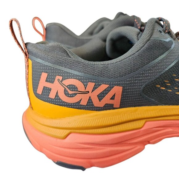 Hoka One One Challenger ATR 6 Trail Running Shoes Mens 11B Gray/Orange Mesh Ligh - Picture 3 of 8